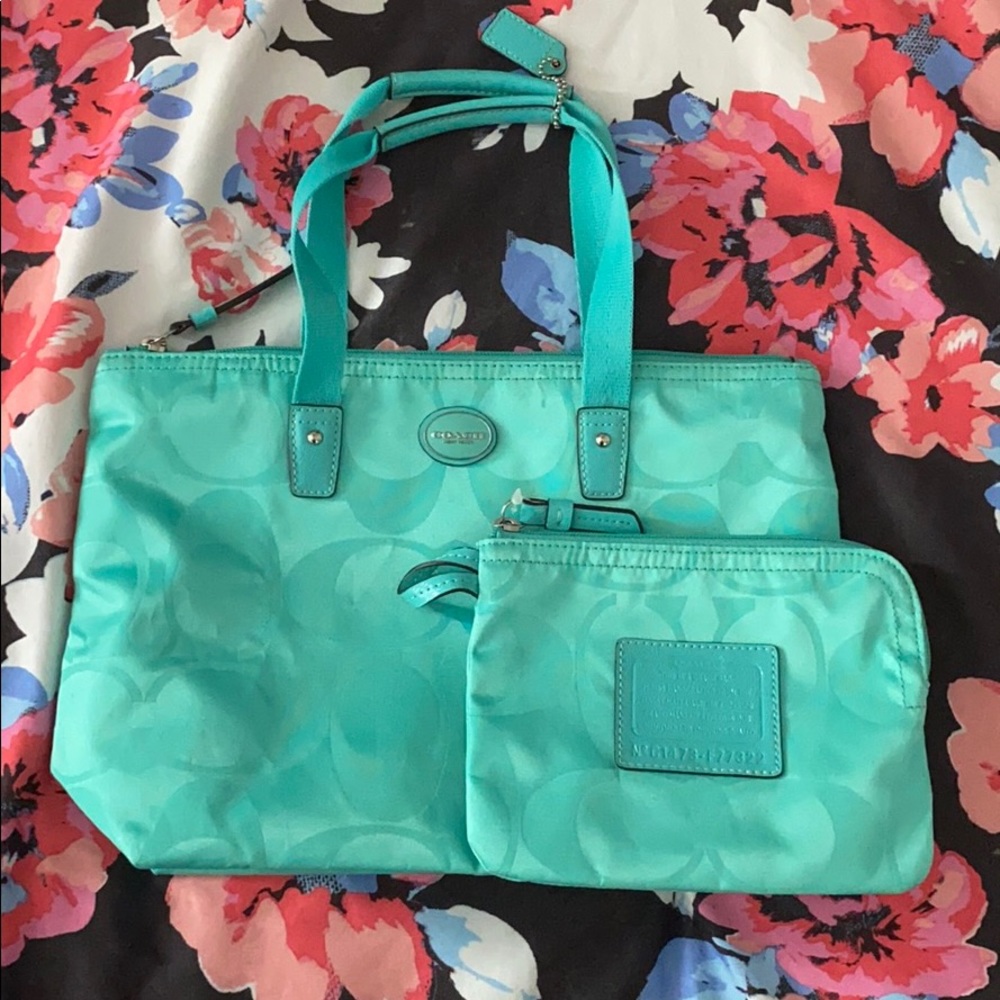 Aqua Coach small tote